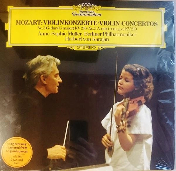 ANNE SOPHIE MUTTER Mozart Violin Concertos 3 &5 LP